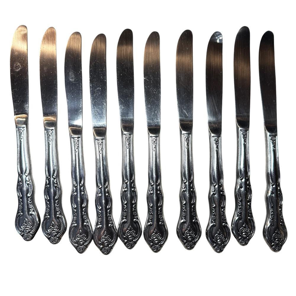 International Silver Co Verona Dinner Butter Knives Set-10 stainless Steel